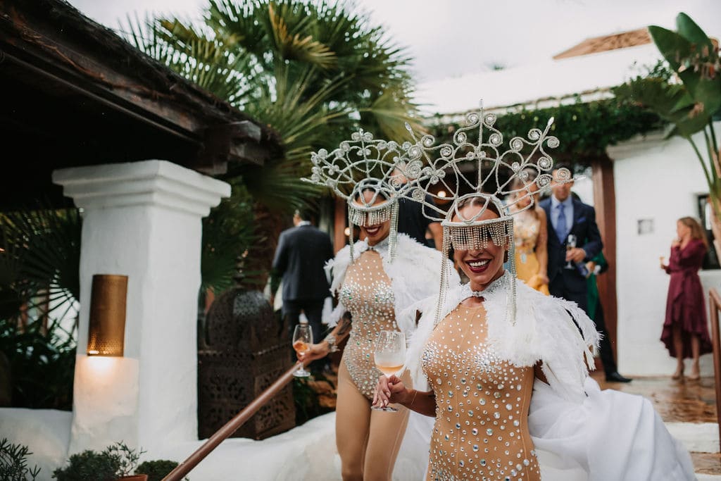 hostesses greeting the guests at the entrance of atzaro