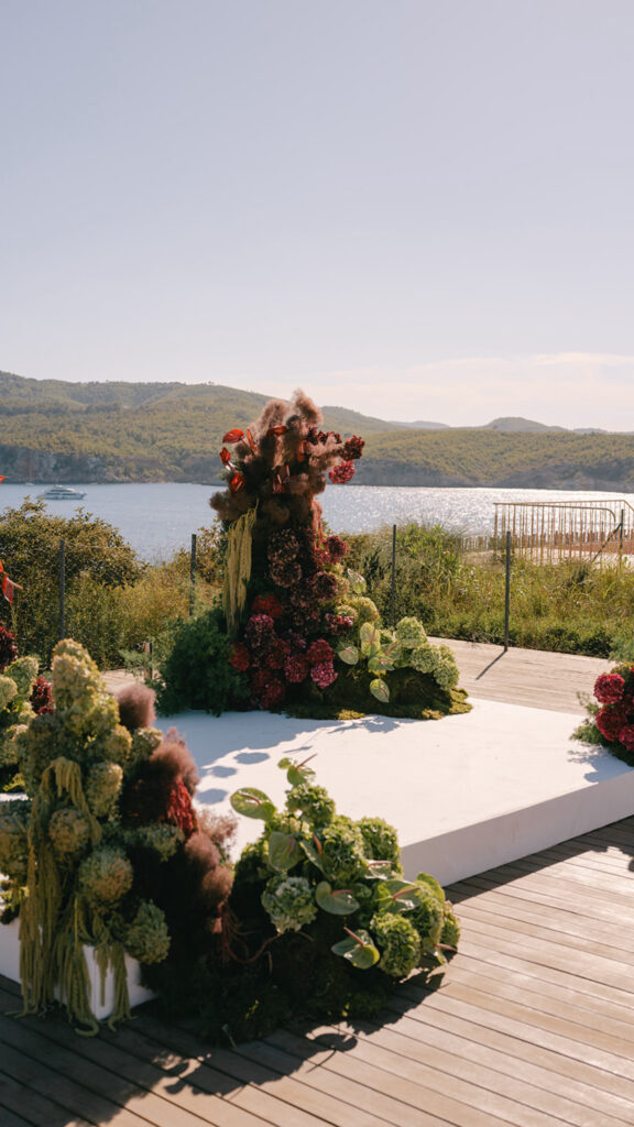 floral installation at six senses ibiza