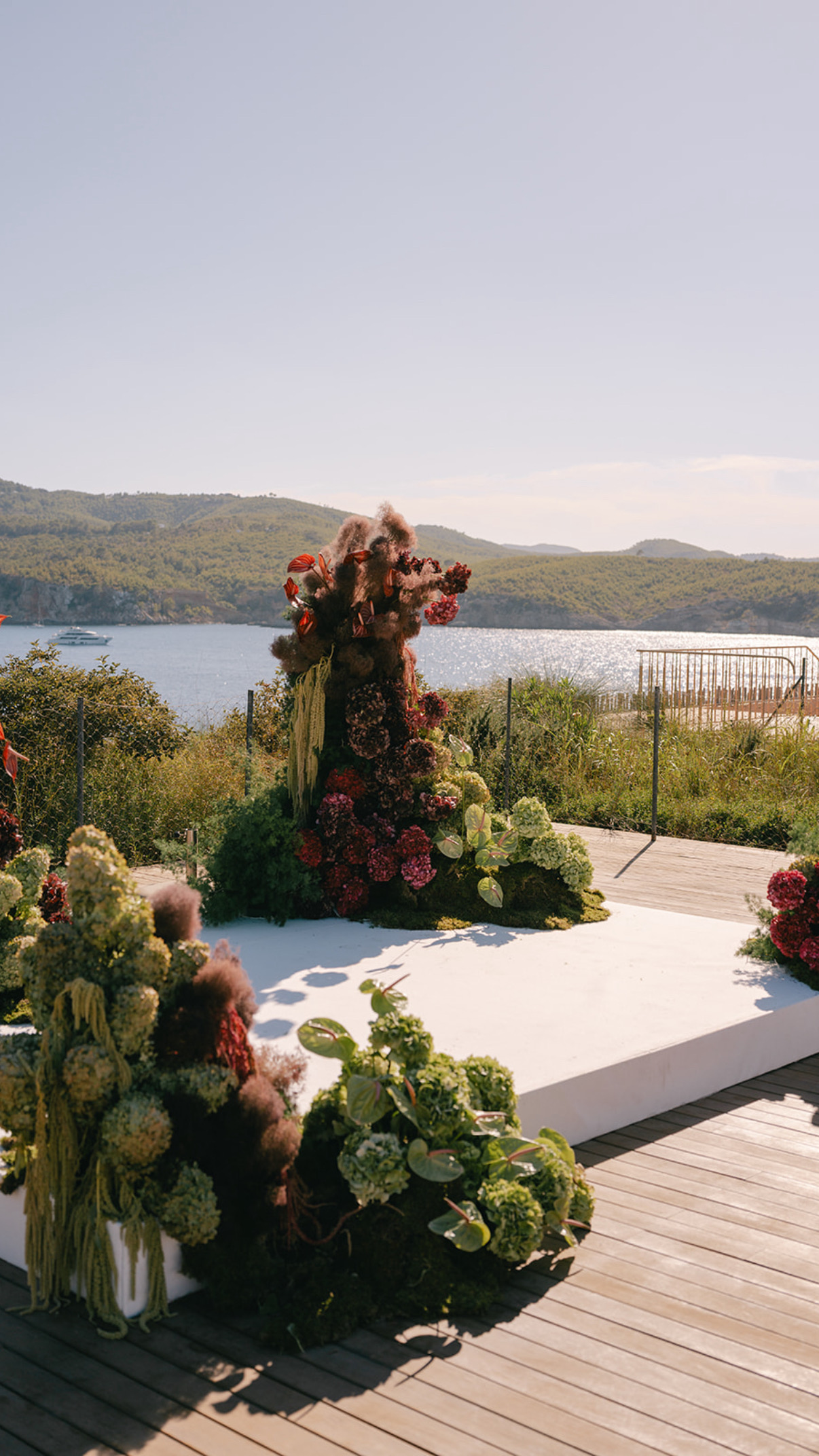 floral installation at six senses ibiza