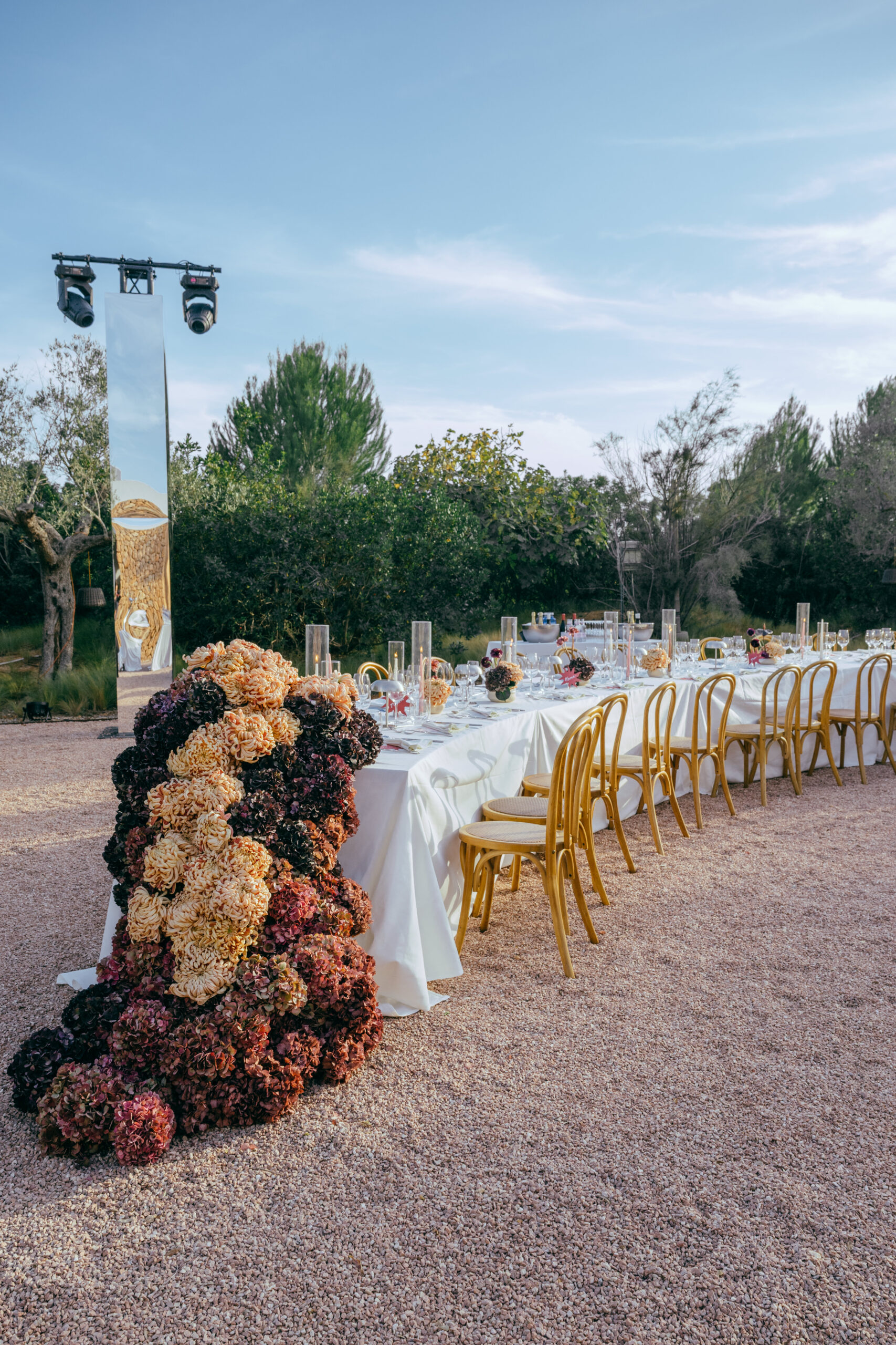 table design by serafina weddings at ca na xica